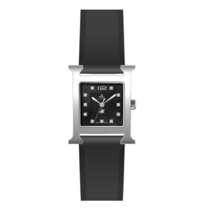 Paris Polo Club PPC-EC13-SL-BK Black Dial Silicone Strap Women Watch
